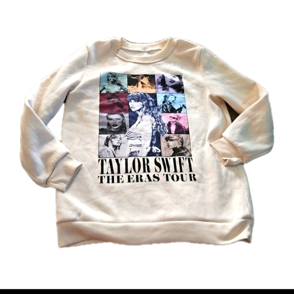 Taylor Swift Womens The Eras Tour Cream Sweatshirt S - Picture 10 of 12